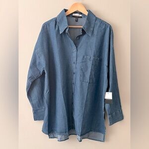 Eloquii Chambray Button-Up Shirt – Size 18/20 (2X)